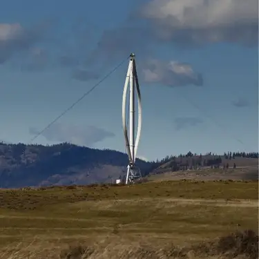 Converting wind energy into electricity using a turbine